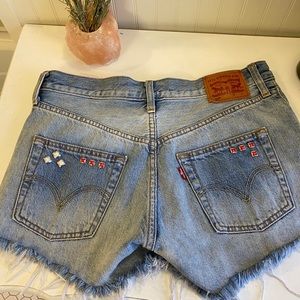 Aztec design Jean shorts